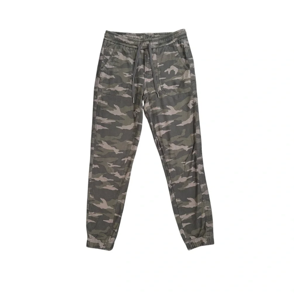 4/$20 Athleta Camo Farallon Jogger Pants Green Camo Drawstring Stretch Women’s 2 - Picture 4 of 7